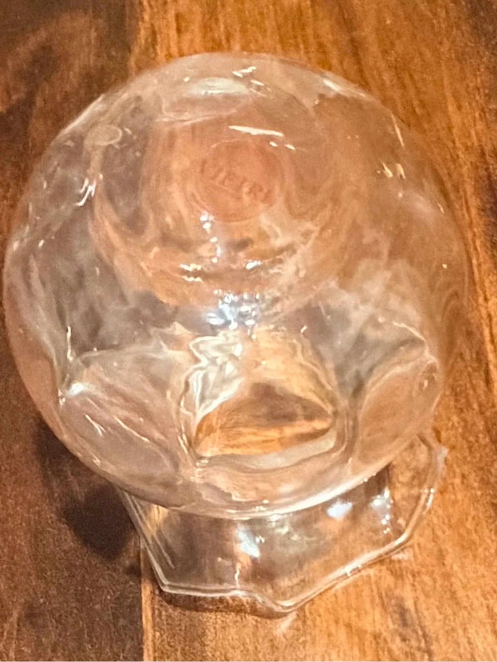 Gorgeous mouthblown Italian VIETRI Hibiscus Glass Clear Bud Vase 5.5”
